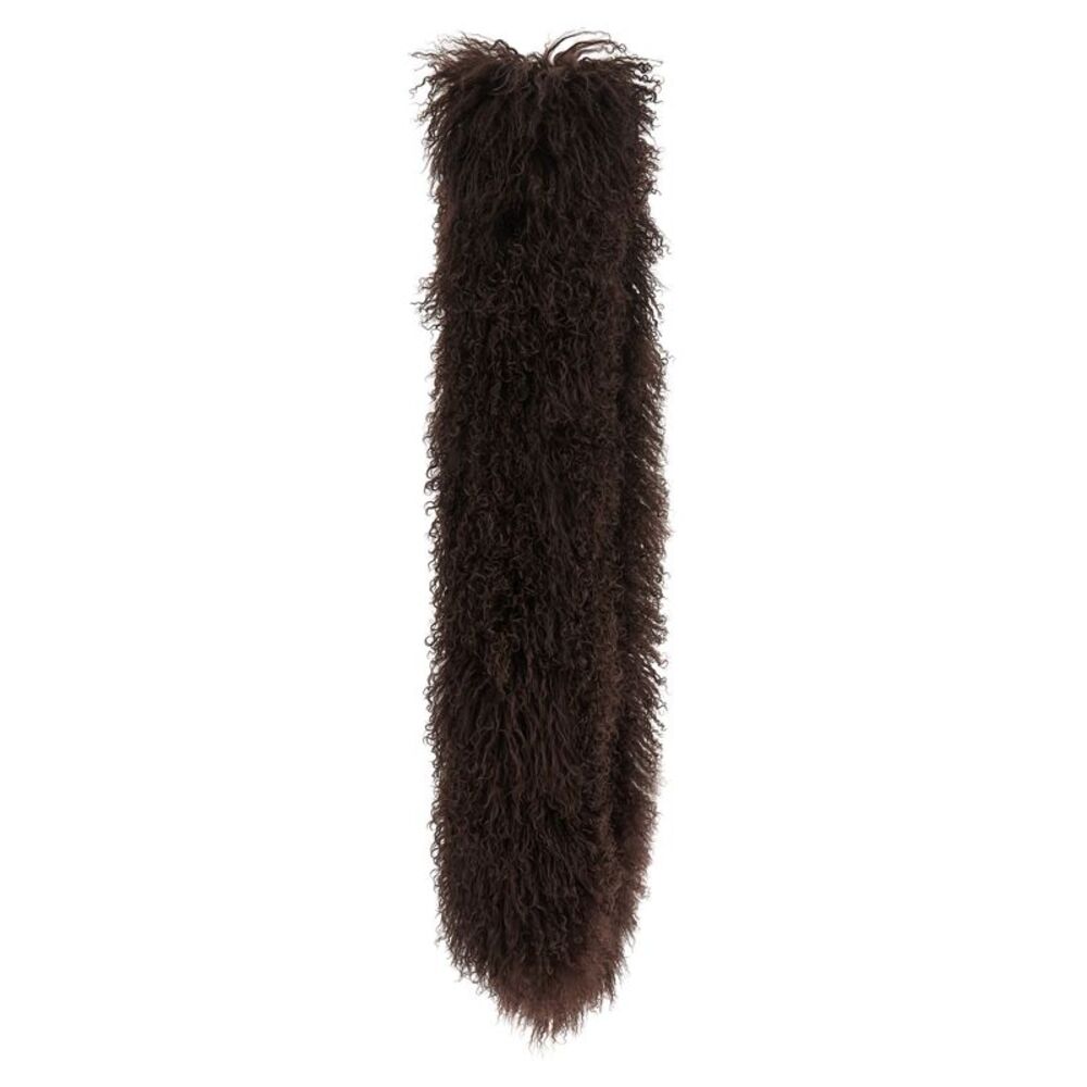 Yves Salomon Brown Lamb Fur Women's Scarf